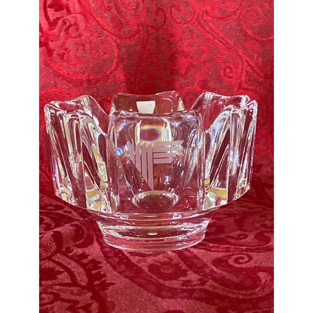 Orrefors Crystal Bowl 6petals Candy/Candleholder Bowl. Signed.  #58